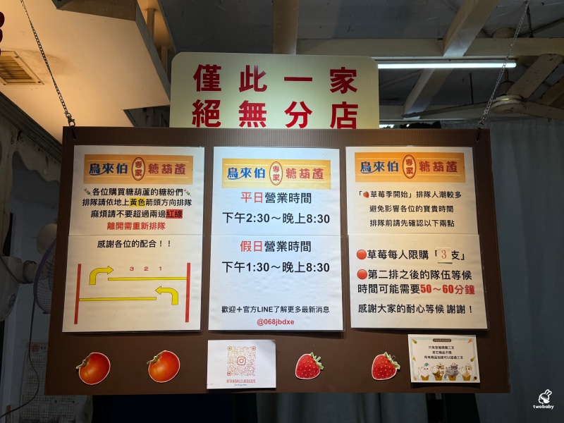 鳥來伯專業糖葫蘆 板橋近30年老店 糖葫蘆佛心價只要25元 讓人懷念的古早味！ @兔貝比的菲比尋嚐