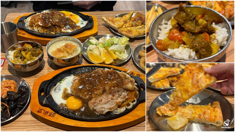 孫東寶台式牛排教父plus館板橋國慶店 新北第一家牛排教父Plus店 周邊吃到飽只要260元還免服務費 加20元就有排餐唷！ @兔貝比的菲比尋嚐