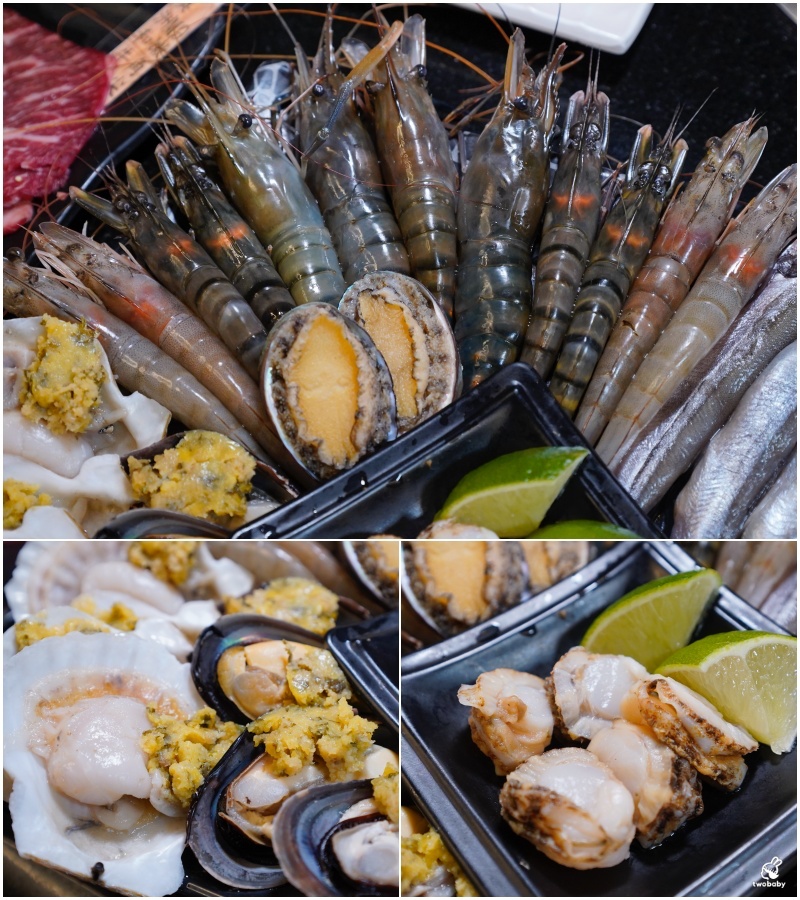 桃園燒肉吃到飽推薦｜匠夯日式無煙燒肉 和牛、海鮮、生魚片、火鍋雙享組合 出菜速度超快還有桌邊剝蝦服務！ @兔貝比的菲比尋嚐