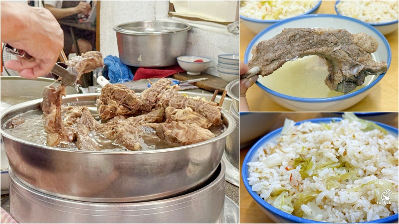 灶頂原汁排骨湯高麗菜飯 延三夜市必比登美食推薦 大推原汁排骨湯 內用還可以續湯！ @兔貝比的菲比尋嚐