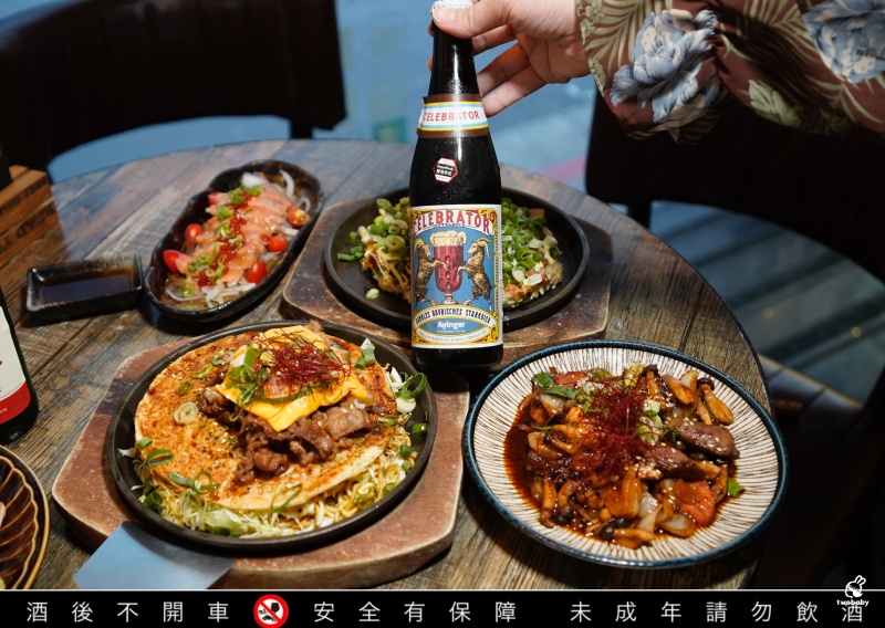 ABV日式居酒館中山店 昭和氛圍裡的日系廣島燒 &times; 稻草燒 &times; 300 款精釀啤酒 中山站深夜聚會首選！ @兔貝比的菲比尋嚐